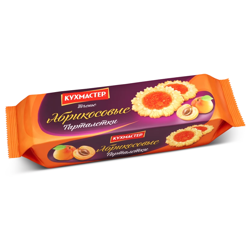 Печенье Кухмастер "Абрикосовые тарталетки" сдобное 240г.