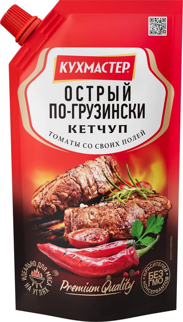 Кетчуп Кухмастер Острый по-грузински дой-пак 500 г