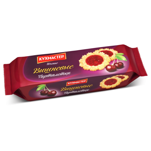 Печенье Кухмастер "Вишневые тарталетки" сдобное 240г.